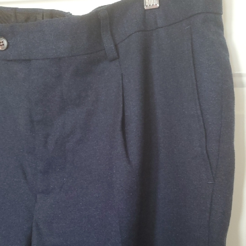 Cigar Couture Classic Mens Single Pleat Dress Pants Navy 38 X 27 - Picture 5 of 10